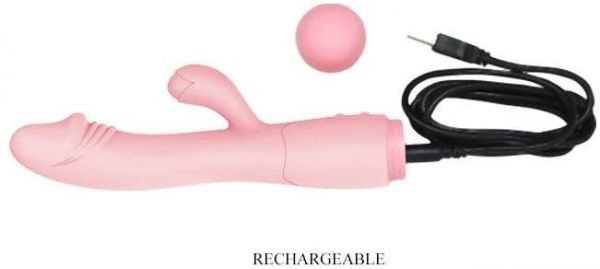 (INDISPONÍVEL) **Vibrador Pretty Love Snappy, Recarregável Rosa. Silicone, 30 Modos Vibração