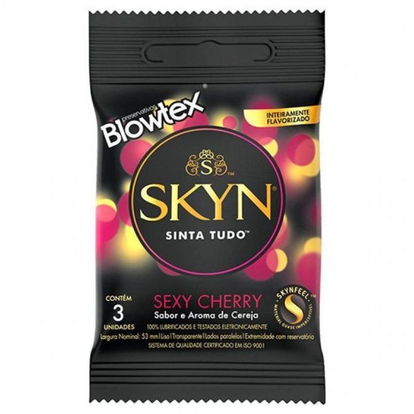 ! ST** PRESERVATIVO BLOWTEX SKIN SEXY CHERRY B/T *