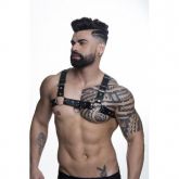 !                                     **  (INDISPONÍVEL)  HARNESS EM COURO SINTÉTICO FORMATO H PRETO
