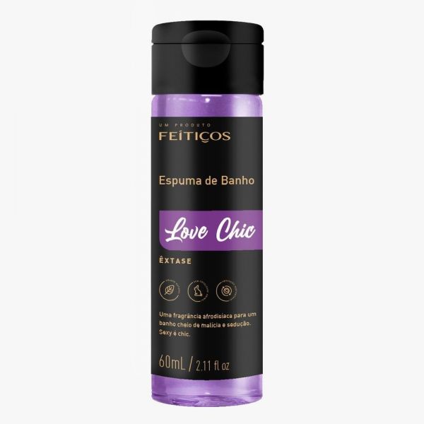 ! ** ESPUMA DE BANHO LOVE CHIC ÊXTASE 60ML FEITIÇOS