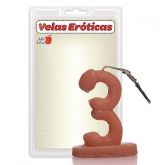 !                                                                 ST**  Vela formato numero 3 - Três