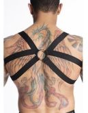 !                      **  (INDISPONÍVEL)  HARNESS ELASTICO PRETO COM ILHOS E ARGOLA DE METAL-COSTAS