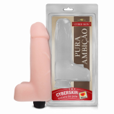 !                                            ST**  PÊNIS EM CYBER COM VIBRO E ESCROTO 16 X 4,5CM S/F