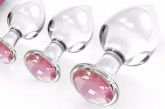 !                         **  (INDISPONÍVEL)  Crystal Anal Plug- transparente em vidro -G disponível