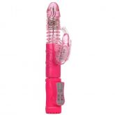 !                     **  (INDISPONÍVEL)  VIBRADOR ROTATIVO SOBE DESCE BUTTERFLY 25 X 3,5 CM ROSA *