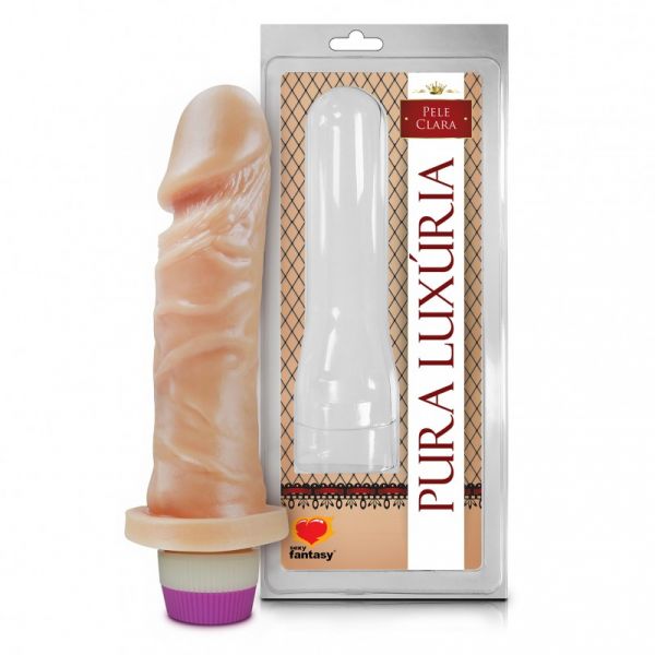 ! ST** PÊNIS REALÍSTICO COM VIBRO – 15,3X4CM S/F *