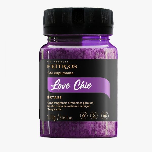 ! ST** SAIS DE BANHO ESPUMANTE LOVE CHIC ÊXTASE 100G FEITIÇOS