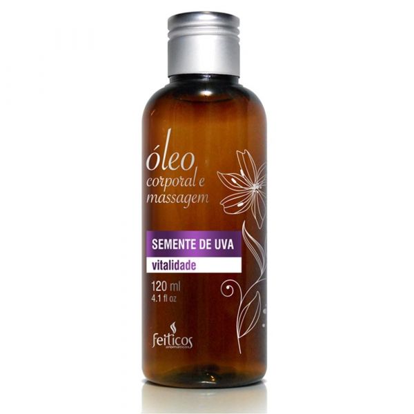 !                           ST**  ÓLEO DE MASSAGEM CORPORAL 120ML FEITIÇOS AROMATICOS SEMENTE DE UVA