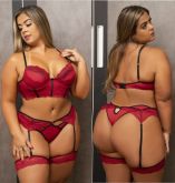 !                                   ST**  CROPPED TRABALHADO EM RENDA, FIO COM PERNEIRA E LIGA G/V *