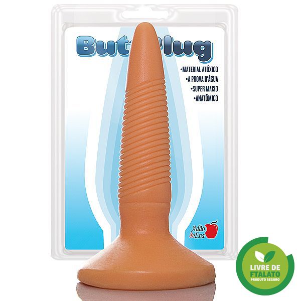 ! ST** Plug Finco com estrias,12 x 2,5 cm *