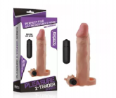 !                 ST**  CAPA EM CYBER REALÍSTICA VIBRATÓRIA EXTENSORA COM GLANDE E ANEL PARA ESCROTO