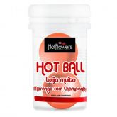 !                                             ST**  HOT BALL BEIJA MUITO-MORANGO COM CHAMPANHE 02UN