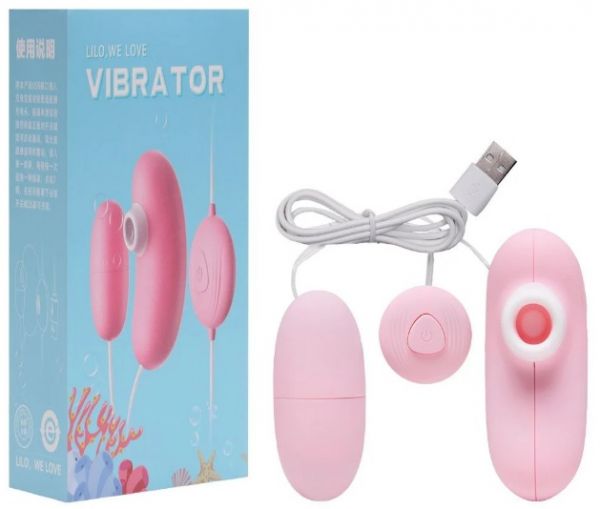 ! ST** Cápsula Vibrador Duplo Estímulos Sucções Usb V/M *