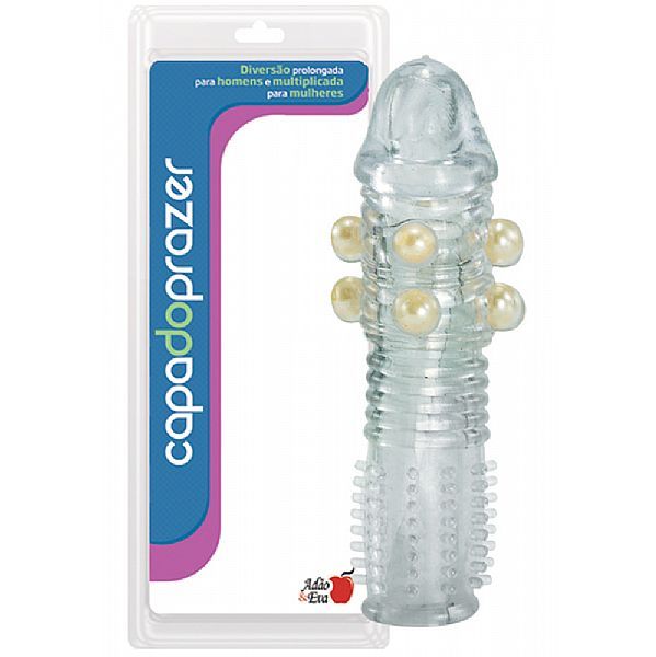 ! ** (INDISPONÍVEL) Capa com pérolas massageadoras transparente