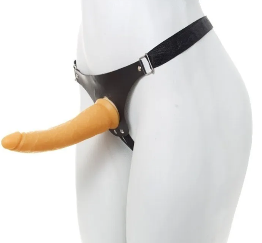 ! ST** STRAP ON - Ajustável E Pênis Com Glande Pequena 19cm