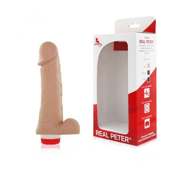 ! ** (INDISPONÍVEL) PRÓTESE PERFECT LOVE COM ESCROTO E VIBRO R/P *