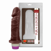 !                                        ST**  Pênis Realístico Negro Com Vibro - 15,3cm X 4cm S/F *