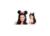 !                                          ST**  Tiara Preta Orelhas Laço Vermelho Minnie 20x25cm