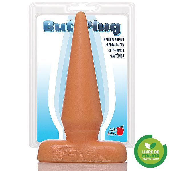 !Mini Plug Anal Iniciante,9,5 x 2,5 cm na cor pele