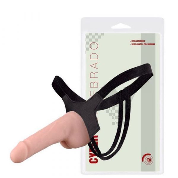 (INDISPONÍVEL) CINTA COM PÊNIS EM CYBER 17X3,5CM