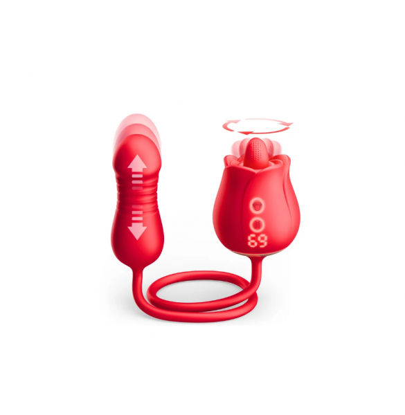 ! ST** VIBRADOR HOT ROSE 2 EM 1 COM APP
