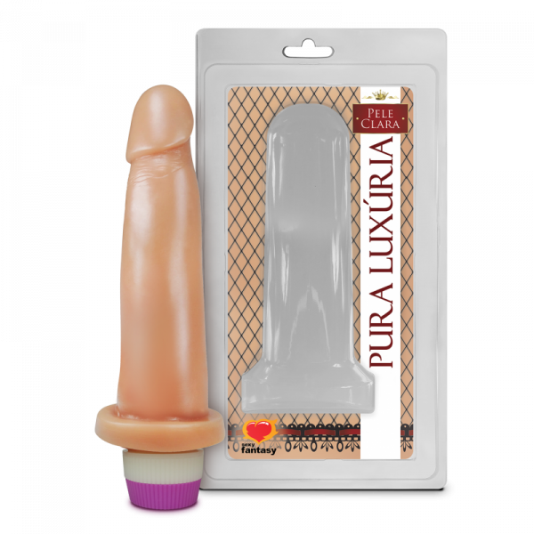 (INDISPONÍVEL) **PÊNIS REALÍSTICO COM VIBRO – 14 X 4 CM AH141