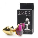 !                   --  (INDISPONÍVEL)  Plug Metálico DOURADO Pedra Formato de Coração Hard - HA121D