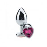 (INDISPONÍVEL) ! PLUG ANAL CORAÇÃO METAL MÉDIO PINK