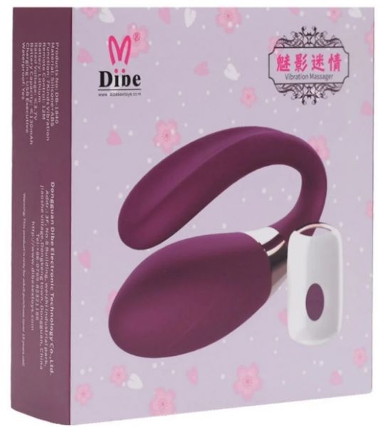 (INDISPONÍVEL) Vibrador Sex Massager Crypl Casal Dibe-ROXO