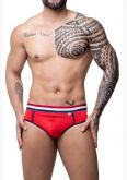 !                                  **  (INDISPONÍVEL)  CUECA VERMELHA FRENTE SLIP ATRAS JOCK- FRENTE