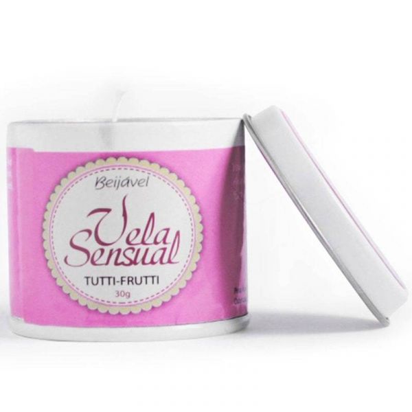 ! ** VELA SENSUAL beijável tutti frutti S/I *