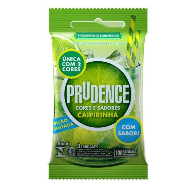 ! ST** Preservativo Caipirinha Com 3 Unidades Prudence