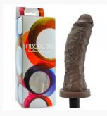 z(INDISPONÍVEL)Pênis Loveskin Negro 23cm com Diâmetro Avantajado e Vibro