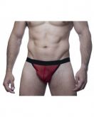 (INDISPONÍVEL) JOCK TULE VERMELHO VIÉS PRETO