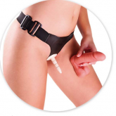 !                                   ST**  Cinto de Couro Sintético com Prótese- Cinto com Plug AH175