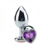 (INDISPONÍVEL) ! PLUG ANAL CORAÇÃO METAL MÉDIO ROXO