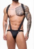 !                                          **  (INDISPONÍVEL)  BODY HARNESS EM SUPLEX PRETO-FRENTE *