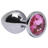 (INDISPONÍVEL) **Plug Anal M Aço ROSA Brilhante Sexy Import