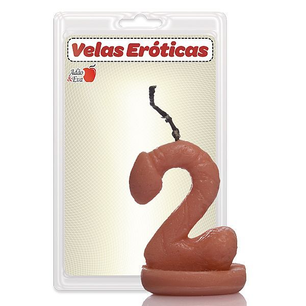 (INDISPONÍVEL) Vela formato numero 2 - Dois