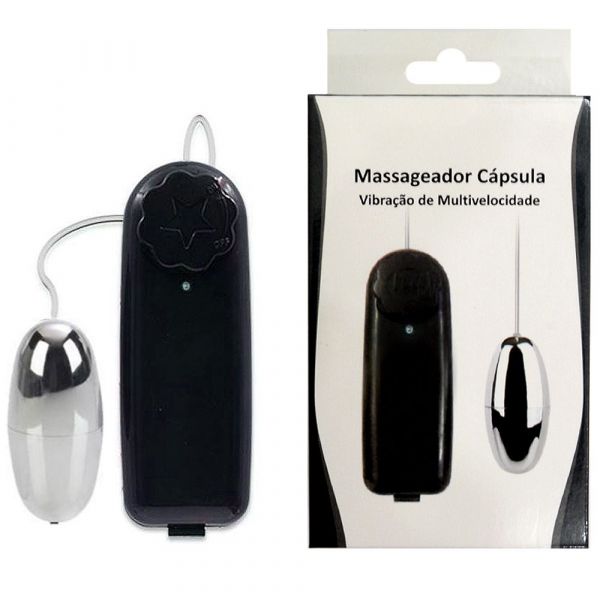 z(INDISPONÍVEL)VIBRADOR BULLET CÁPSULA CROMADA