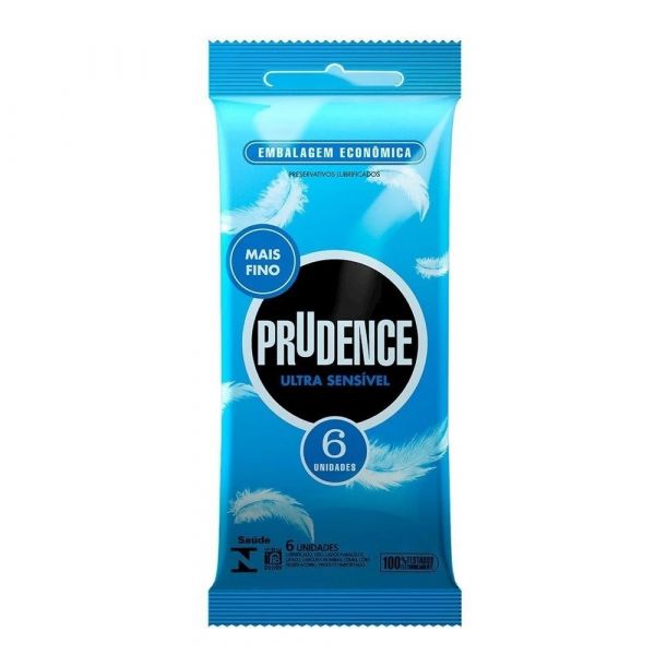 ! ** (INDISPONÍVEL) Preservativo Ultra Sensível Com 6 Unidades Prudence
