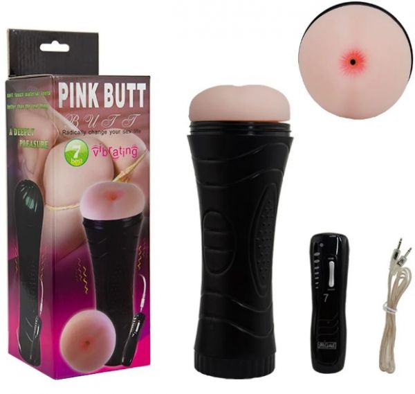 ! ST** Masturbador Lanterna Ânus Vibrador- PINK BUTT