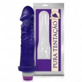 !                             ST**  PÊNIS REALÍSTICO AROMÁTICO DE  UVA COM  VIBRO– 17,5X4,1 CM S/F *