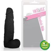 !       **  (INDISPONÍVEL)  Prótese Vênus com escroto - 14x3 cm na cor preta AH116