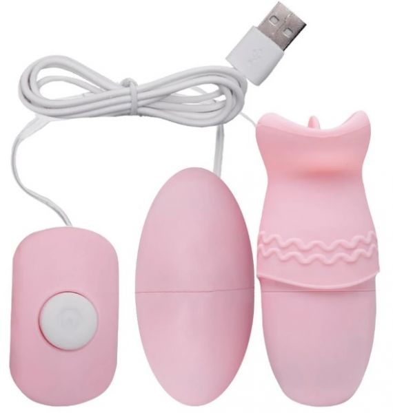! ** (INDISPONÍVEL) Cápsula LÍNGUA Vibratória Com Duplo Estímulo - USB
