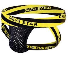 ! ST** JOCK STRAP IMPORTADA FAIXA PRETA/AMARELO *