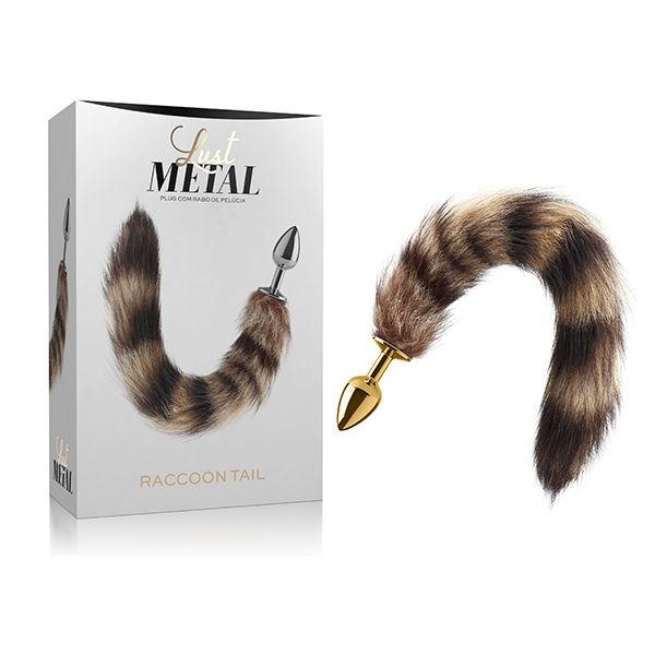 ! ** (INDISPONÍVEL) Lust Metal - Plug Raccoon Tail Gold *