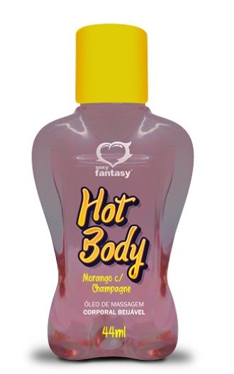 ! ST** Óleo Hot Body de Morango com Champagne