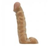 !         ST**  Cinta e Pênis com Escroto 17x4cm com Ondas e Relevos  MARROM COM ESCROTO (STRAP-ON)