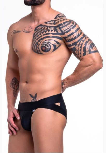 ! ** (INDISPONÍVEL) CUECA SUNGA GREGA ELÁSTICO LISO PRETA